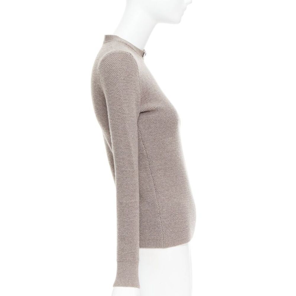 Tom Ford Taupe Wool Leather Sweater - Picture 5 of 9